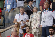 Sharon Stone at Paris Olympics tennis final