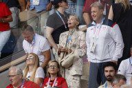 Sharon Stone at Paris Olympics tennis final