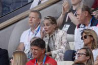 Sharon Stone at Paris Olympics tennis final