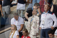 Sharon Stone at Paris Olympics tennis final