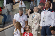Sharon Stone at Paris Olympics tennis final