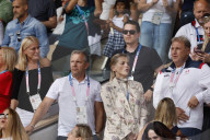 Sharon Stone at Paris Olympics tennis final