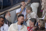 Sharon Stone at Paris Olympics tennis final