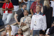 Sharon Stone at Paris Olympics tennis final