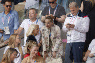Sharon Stone at Paris Olympics tennis final