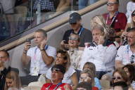Sharon Stone at Paris Olympics tennis final
