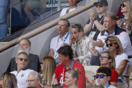 Sharon Stone at Paris Olympics tennis final