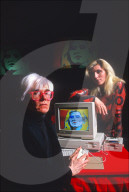 Debbie Harry computer portrait by Warhol