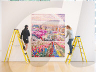 Damien Hirst: The Civilisation Paintings exhibition at Phillips, London, UK.