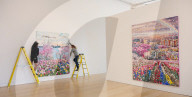 Damien Hirst: The Civilisation Paintings exhibition at Phillips, London, UK.