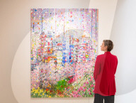 Damien Hirst: The Civilisation Paintings exhibition at Phillips, London, UK.