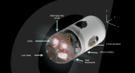 Pill sized medical robot that is swallowed to investigate stomach ailments