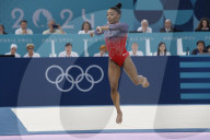 Simone Biles wins silver in floor exercise