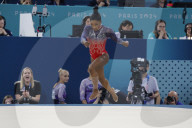 Simone Biles wins silver in floor exercise