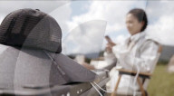 Sun hat with solar panels to power gadgets in the go