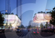 Hourglass-inspired shopping centre