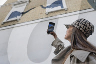 New Banksy stencil art in London