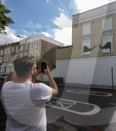 New Banksy stencil art in London