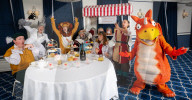 Zog and the Flying Doctors take Afternoon Tea at the Chesterfield Mayfair, London, UK.