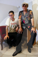FRA - MANDELIEU - PORTRAIT - MANU LANVIN & GERARD LANVIN