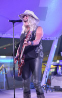JEFFERSON STARSHIP member  CATHY RICHARDSON  entertains the croowd at the 17th  street stage in Virginia Beach, Virginia on 31 July 2024.