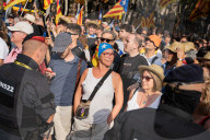Barcelona_ Tension around the Parliament due to the presence of Spanishist groups.