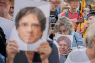 Barcelona_Institutional event near the Parliament of Catalonia to receive Carles Puigdemont.