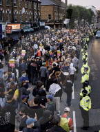 Migrant offices protests in London, UK.