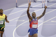 Grant Holloway wins 110m hurdles gold at Paris Olympics