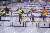 Grant Holloway wins 110m hurdles gold at Paris Olympics