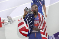Grant Holloway wins 110m hurdles gold at Paris Olympics