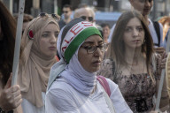 Milano - Manifestazione Pro Palestina in Piazza San Babila