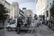 Milano - Manifestazione Pro Palestina in Piazza San Babila