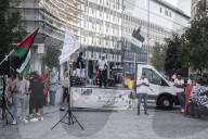 Milano - Manifestazione Pro Palestina in Piazza San Babila