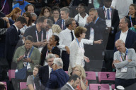 VIPs attend men's basketball final at Paris Olympics