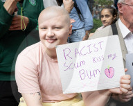 Stand Up To Racism rally outside Reform UK HQ at 83 Victoria Street, London, UK.