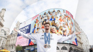 Noah Williams in Piccadilly Circus, London, UK.