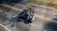 Car with passenger compartment that separates for flight