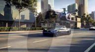 Car with passenger compartment that separates for flight