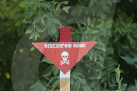 Retaken village of Kamianka in Kharkiv region