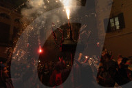 Barcelona,  Correfocs, an ancestral tradition of fire and pyrotechnics in Sant Quinti de Mediona