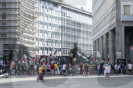 Milano P.za San Babila. Quarantaquattresimo presidio Pro-Palestina contro il genocidio.