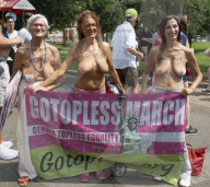 'Go Topless' rally and march in Boston