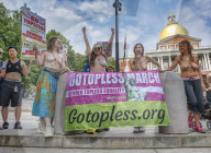 'Go Topless' rally and march in Boston