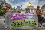 'Go Topless' rally and march in Boston