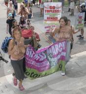 'Go Topless' rally and march in Boston
