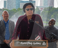 Rock legend Gene Simmons promotes his 'Moneybag Soda'