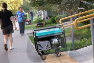 Generators in Kyiv streets