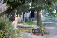 Generators in Kyiv streets