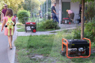 Generators in Kyiv streets